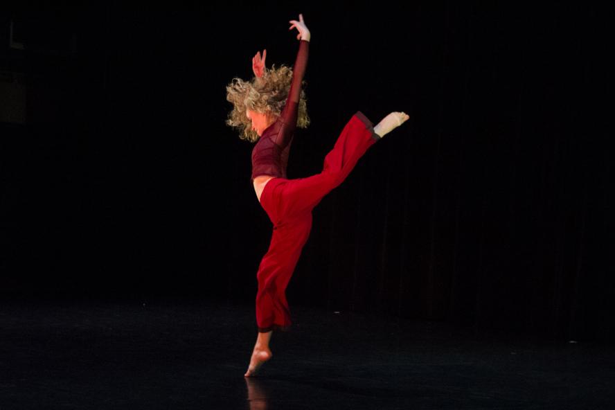 Dancer performing on stage