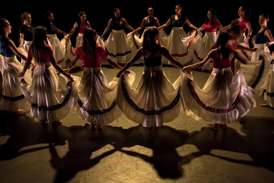 Dancers in a circle