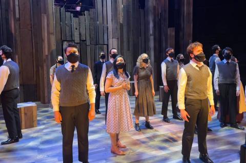 Spring Awakening staging and set