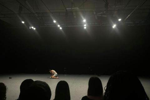 Miranda Lawson is pictured during her performance at Tufts' Dances at Noon